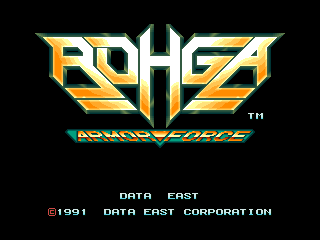 Rohga Armor Force (Asia+Europe v5.0) Title Screen